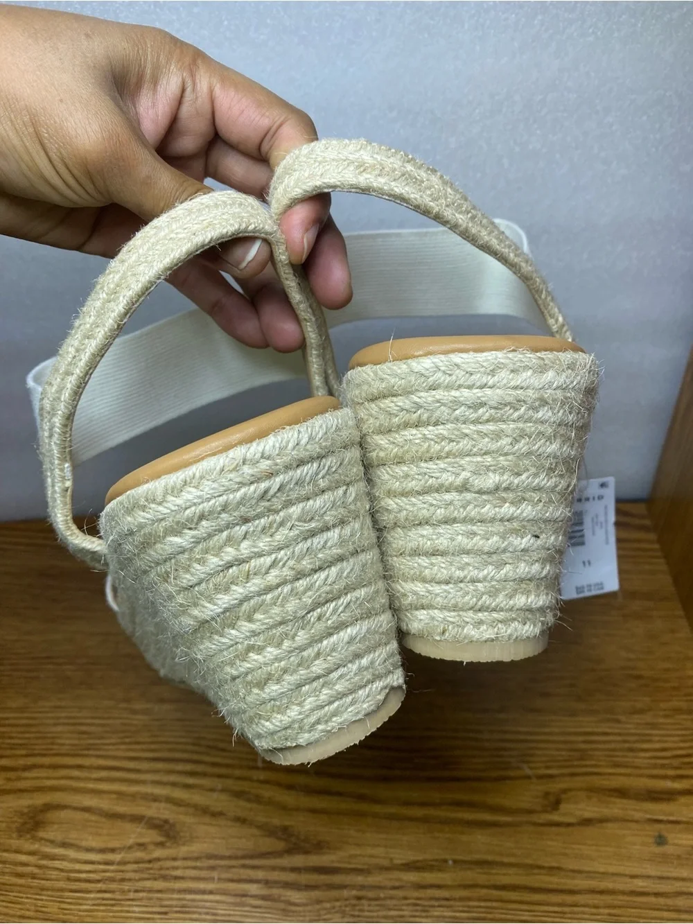 Torrid Women's Espadrille Wedge Sandals Ankle Strap Slip On White Size 11 New